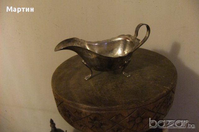 Стар масивен посребрен - Съд  (00808), снимка 1