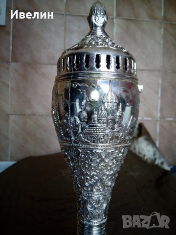 посребрен метален ледарник арт деко, снимка 2 - Антикварни и старинни предмети - 21568749