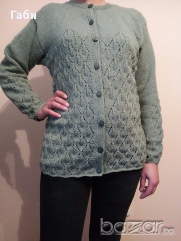 Ръчно плетена памучна жилетка, снимка 8 - Жилетки - 17810707