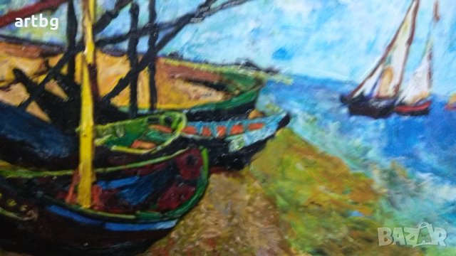 Автентична картина "По Ван Гог", снимка 4 - Картини - 24741509