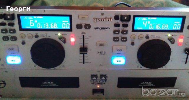 Двоен Player CD/MP3 Gemini MP 3000X , снимка 2 - Ресийвъри, усилватели, смесителни пултове - 16789401