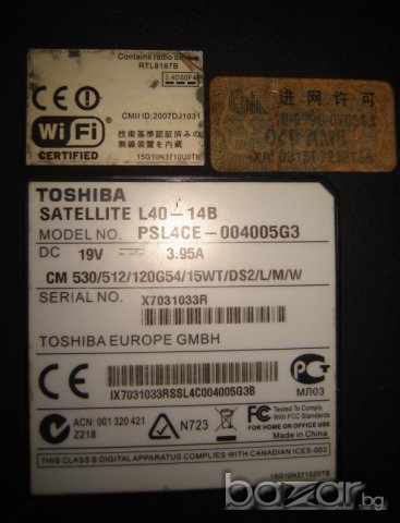 Продавам лаптоп Toshiba Satellite L40-14B на части, снимка 3 - Части за лаптопи - 7722386