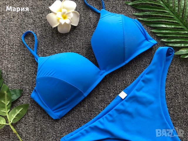 Син бански от две часта, снимка 6 - Бански костюми - 24598336