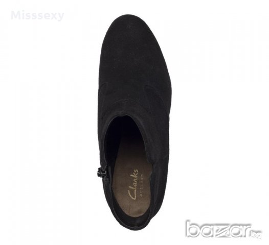 ПРОМО 🍊 CLARKS 🍊 Дамски черни боти от ест. велур CLARKS ARTISAN 35½ и 36 номер нови с кутия, снимка 4 - Дамски боти - 20635639