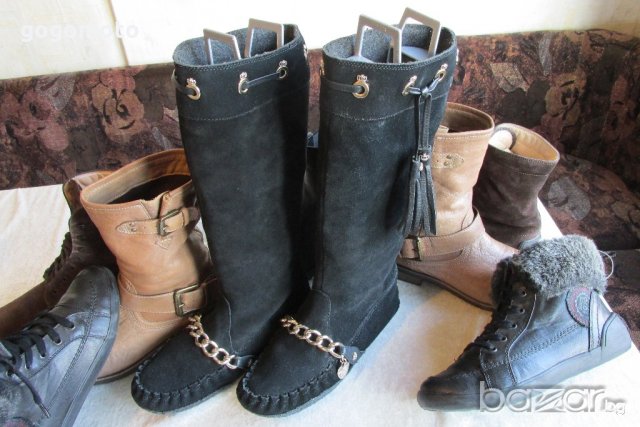 АРИСТОКРАТИЧНИ дамски ботуши, ОГРАНИЧЕНА СЕРИЯ, LIMITED EDITION Juicy Couture Gold original, 38 - 39, снимка 5 - Дамски ботуши - 20294530