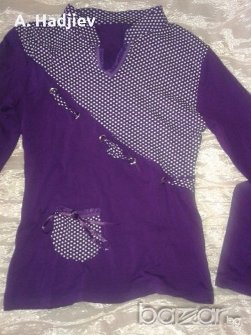 Лилава блуза, снимка 1 - Блузи с дълъг ръкав и пуловери - 19311444