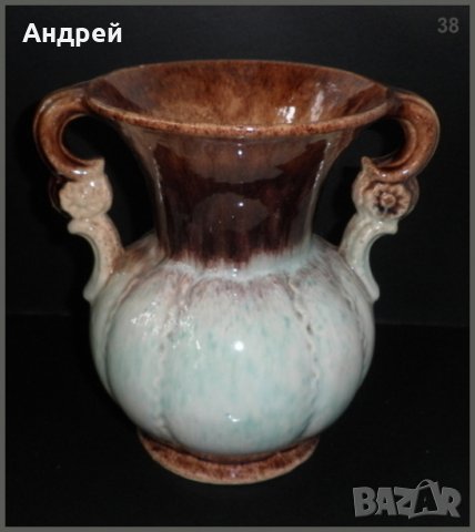 Голяма и красива керамична ваза с формата на амфора, снимка 1 - Вази - 22895119