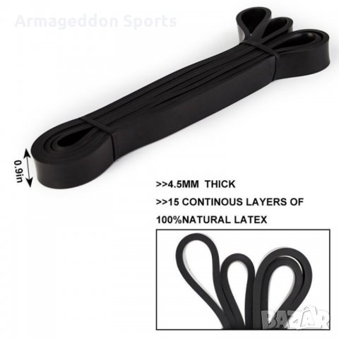 Черна ластична лента/ластик за тренировка Armageddon Sports, снимка 5 - Спортна екипировка - 22239941