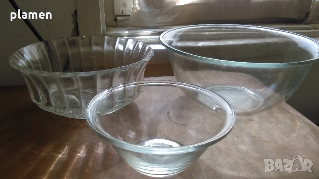 Стъклени съдове, снимка 3 - Чинии - 24816784