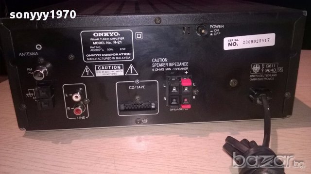 onkyo r-21 tuner/amplifier-внос швеицария, снимка 13 - Ресийвъри, усилватели, смесителни пултове - 12815863