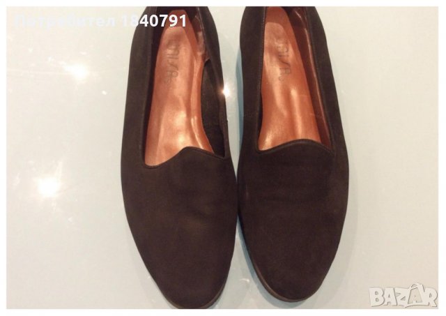 Черни велурени обувки UNISA – равни, № 39, снимка 2 - Дамски ежедневни обувки - 23717615