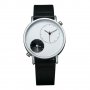 Стилен и красив дамски часовник Tomi модерен двойно време черно и бяло