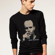 НОВО! Мъжка блуза JASON STATHAM SMOKING! Поръчай тениска С Твоя Снимка!, снимка 1 - Блузи - 16121240