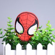 Spiderman Спайдърмен Спайдър мен глава апликация за дреха дрехи самозалепваща се , снимка 1 - Други - 18162947