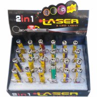Комплект Лазер, Лазерен показалец и фенерче 2 в 1 Laser 2 in 1, снимка 1 - Друга електроника - 13309689