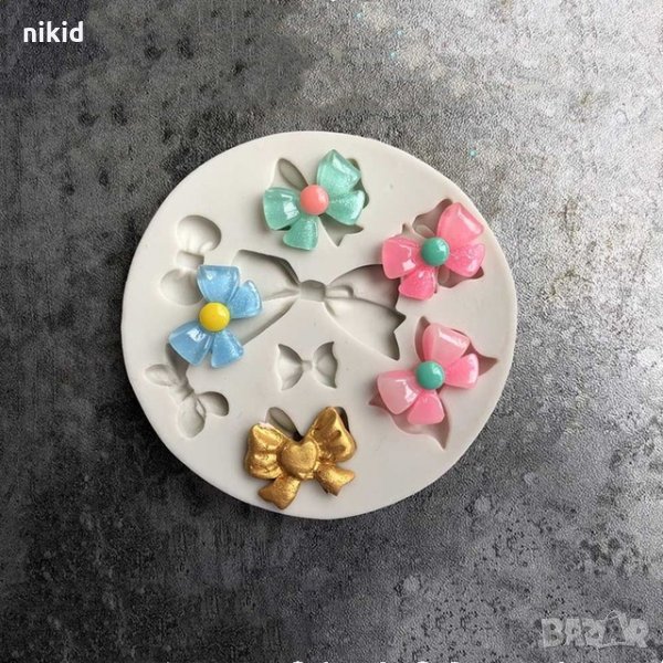 много панделки панделка в кръг силиконов молд форма украса декор торта фондан шоколад смола, снимка 1