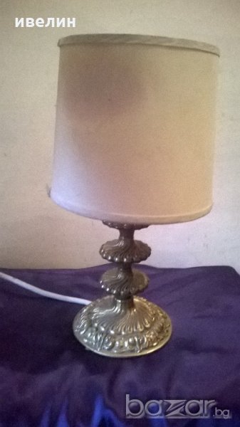 стара нощна лампа от бронз , снимка 1
