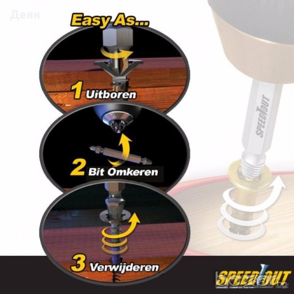 1694 Екстрактор Speed Out за вадене на скъсани болтове, снимка 1