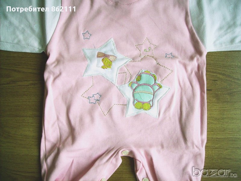 НОВ Детски гащеризон, космонафт пижама, детско боди за бебе в розово, снимка 1