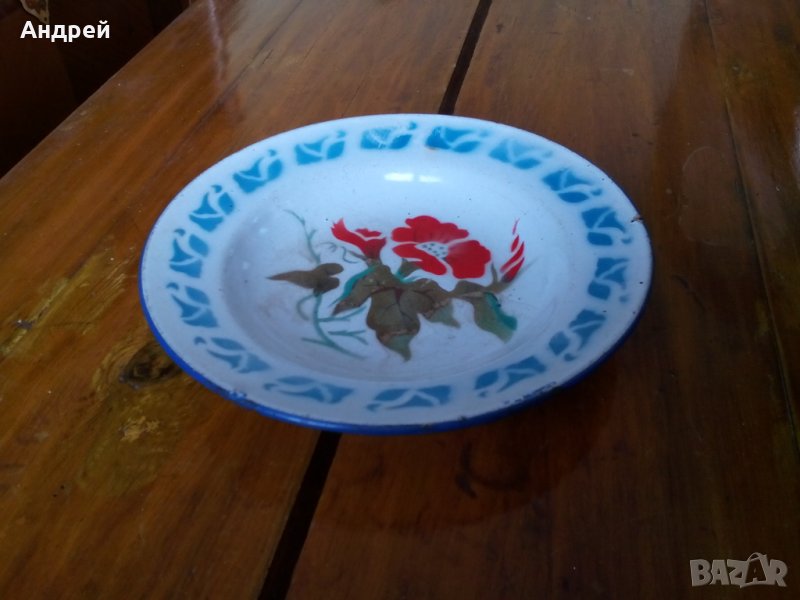 Стара емайлирана паница #2, снимка 1