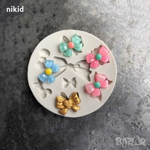 много панделки панделка в кръг силиконов молд форма украса декор торта фондан шоколад смола