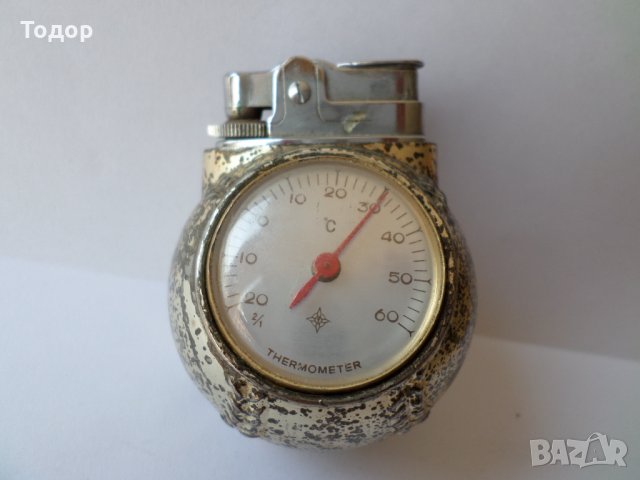 Стара газова запалка с термометър