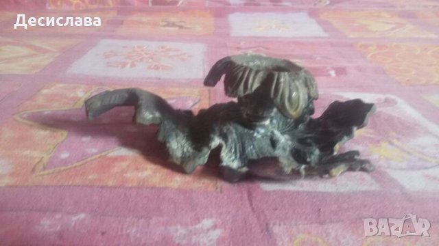 Ръчна изработка -Ретро алуминиев свещник, снимка 2 - Антикварни и старинни предмети - 24643789