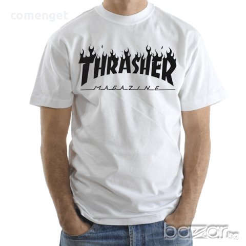 Мъжка тениска с THRASHER MAGAZINE принт! Бъди различен, поръчай с твоя идея! , снимка 3 - Тениски - 20812547