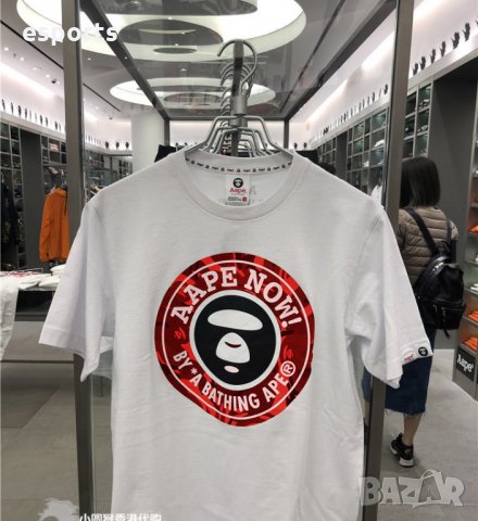 Тениска AAPE Now by A Bathing Ape (BAPE) - XL Red Camo Logo