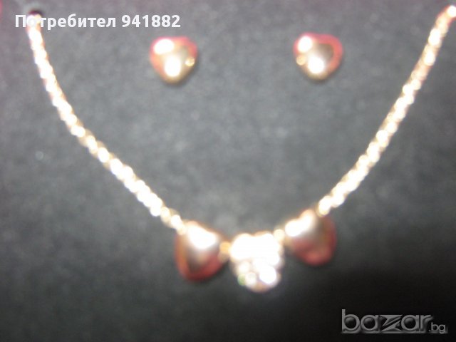 Нежен комплект " Сърца ", снимка 3 - Бижутерийни комплекти - 10968821