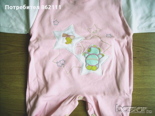 НОВ Детски гащеризон, космонафт пижама, детско боди за бебе в розово, снимка 1 - Бодита за бебе - 11167390