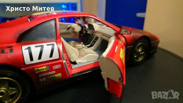 Метална количка Ferrari 348 race 1 :18 Bburago 1989 г., снимка 7 - Колекции - 24629196