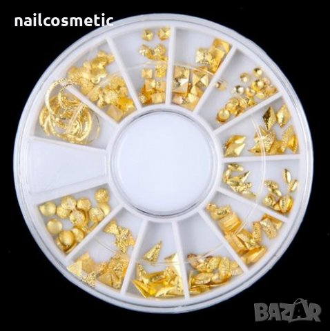 Метална златиста декорация - различни форми