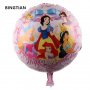 happy birthday 6 принцеси Белл Рапунцел Белл Ариел Жасмин Снежанка фолиев балон хелий рожден ден 