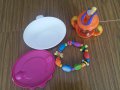 Бебешка купа за хранене, чаша и броеница-дъвкалка, снимка 2