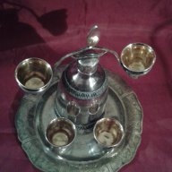Стар посребрен съд -Русия, сервиз,чашки,павур, снимка 6 - Антикварни и старинни предмети - 12979144