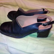 Дамски полуотворени обувки от естествена кожа, снимка 1 - Дамски ежедневни обувки - 17544059