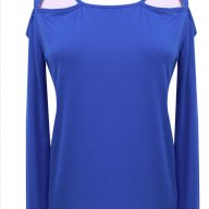 Нова синя блуза с дълъг ръкав, снимка 2 - Блузи с дълъг ръкав и пуловери - 18480267