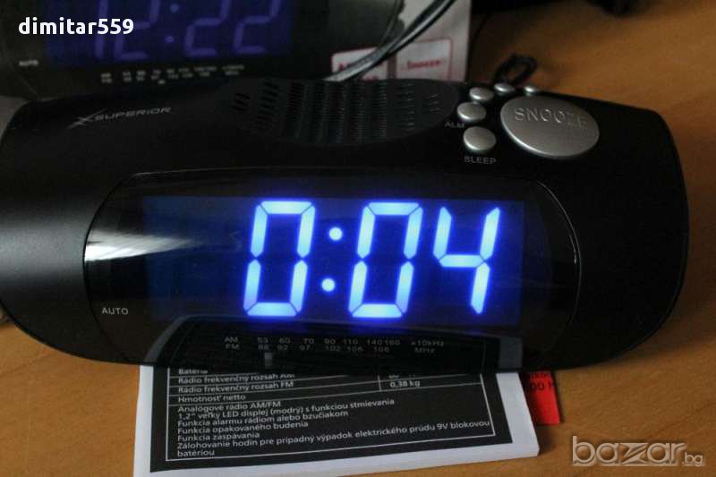 Радио часовник аларма термометър чисто нов, снимка 1