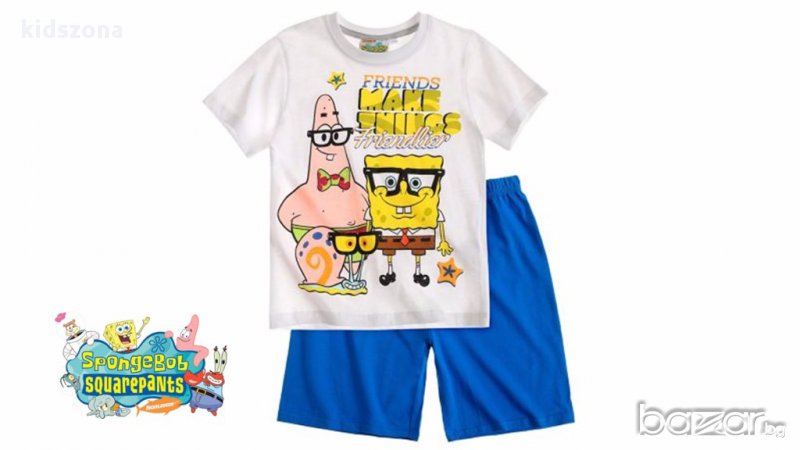 Нова цена! Детска пижама к.р. Sponge Bob за 4 г. - М01-03, снимка 1