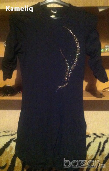 Черна рокля тип балон, снимка 1