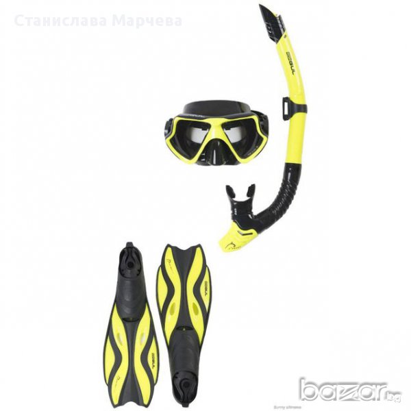 Комплект маска, шнорхел и плавници GUL Adult Taron, снимка 1
