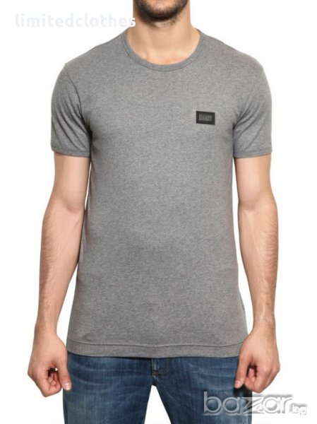 D&G Dolce and Gabbana Grey Metal Plate Logo Мъжка Тениска size 48 (M), снимка 1