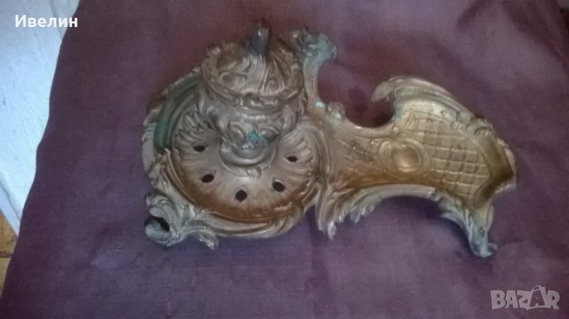  бронзова мастилница рококо, снимка 1