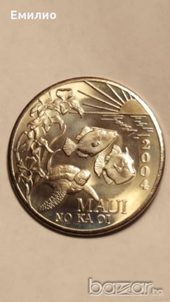 Rare. MAUI TRADE DOLLAR- CHAMBER OF COMMERCE 2004 ORIGINAL FLIP 105k Mint, снимка 1