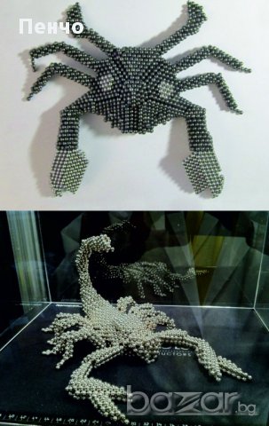 216 магнитни топчета 5 мм. магнитни сфери 5 мм. сребристи и зелени, снимка 4 - Рисуване и оцветяване - 9605528