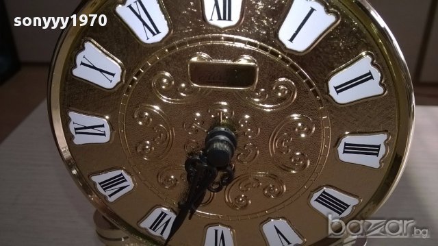 Ретро марков немски часовник-в цвят злато-внос швеицария, снимка 4 - Стенни часовници - 17559879