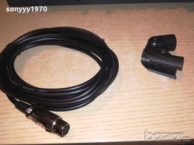 shure държач-30ЛВ и кабел-45ЛВ-за микрофон, снимка 16 - Микрофони - 20529139