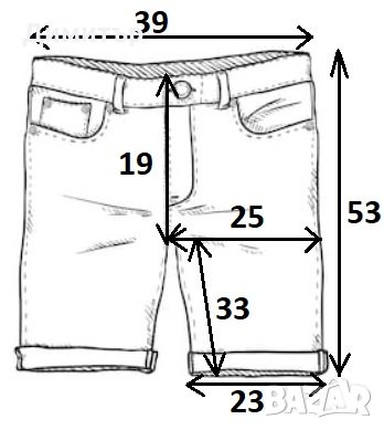 Дамски къси дънки р-р XS, снимка 7 - Къси панталони и бермуди - 25389656