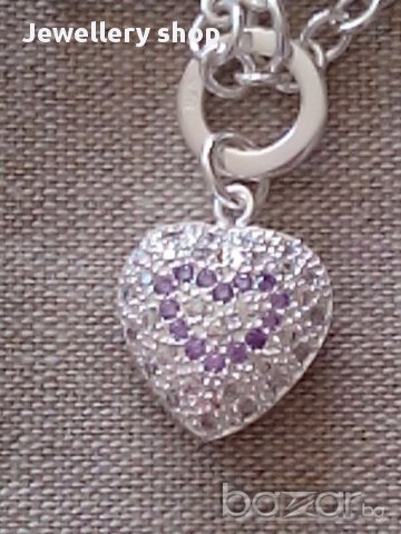 Сребърен комплект гривна и колие Проба 925, код 0716, снимка 3 - Бижутерийни комплекти - 9304396